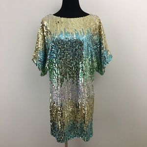 Sequin Shift Dress